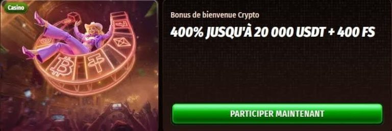 WestAce Casino bonus bienvenue Crypto