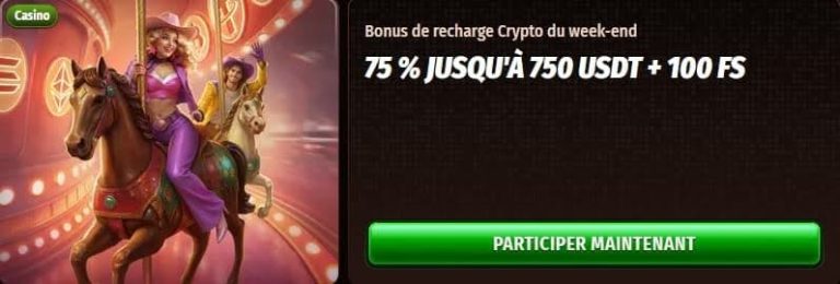 WestAce Casino bonus recharge Crypto weekend